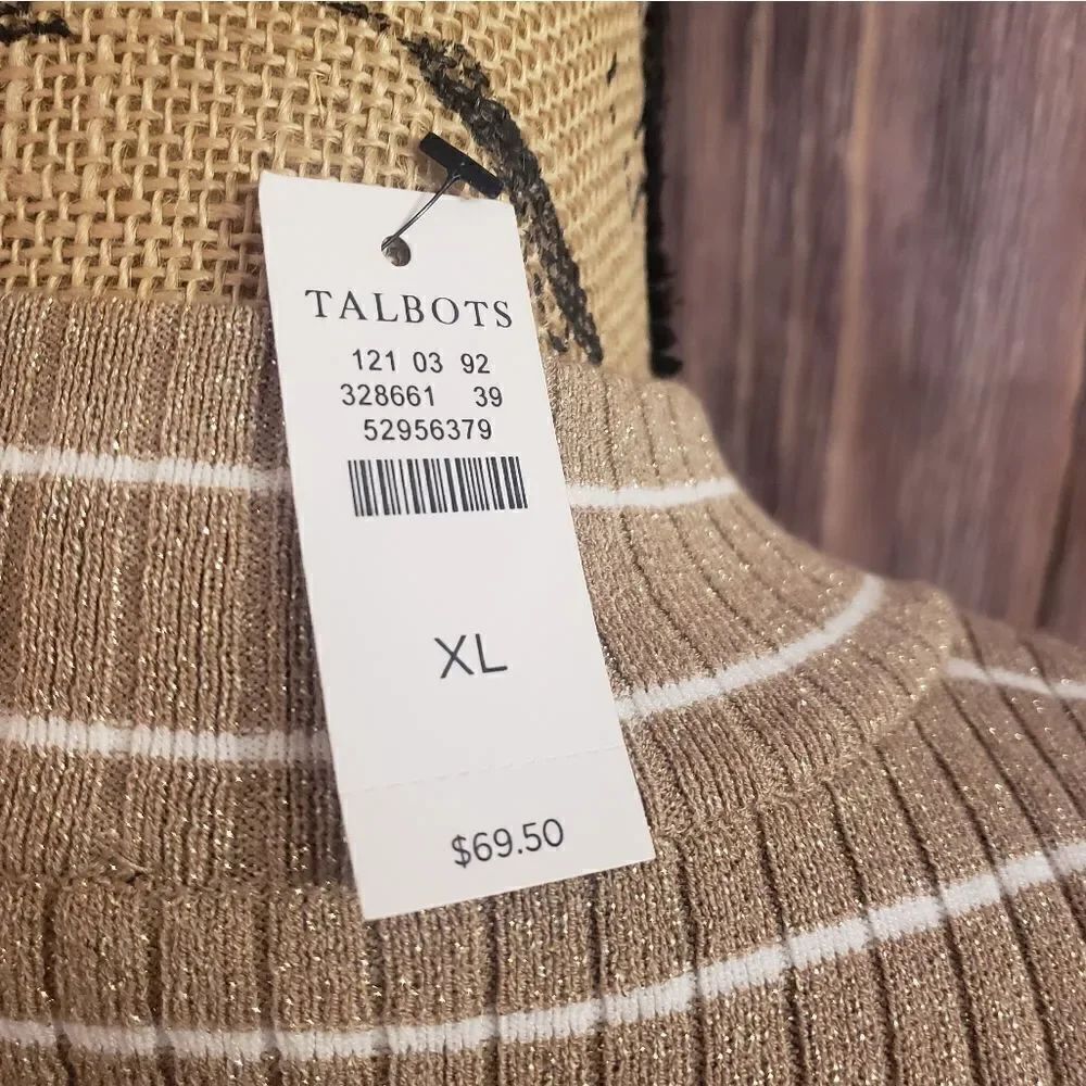 Talbots NWT Sparkly Striped Top - Picture 9 of 14